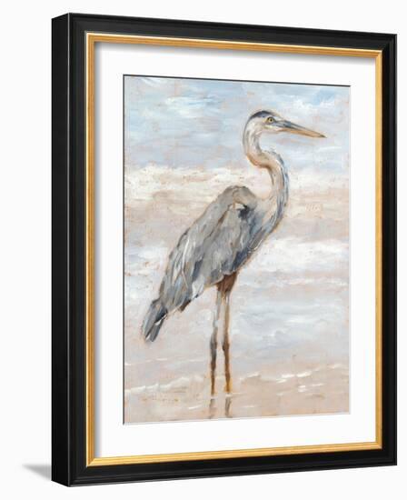 Beach Heron I-Ethan Harper-Framed Art Print