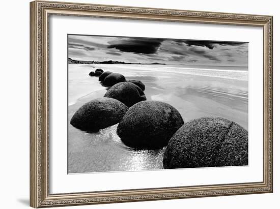Beach Horizon, New Zealand-null-Framed Art Print