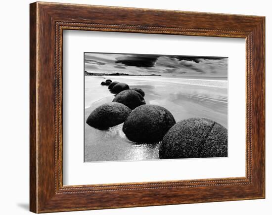 Beach Horizon, New Zealand-null-Framed Art Print