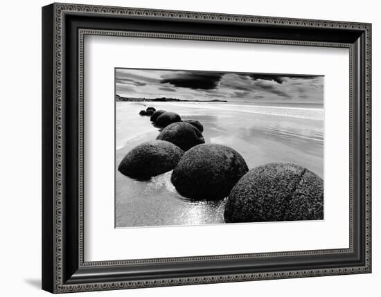 Beach Horizon, New Zealand-null-Framed Art Print