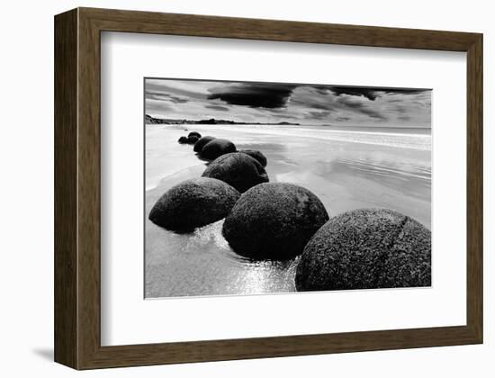 Beach Horizon, New Zealand-null-Framed Art Print