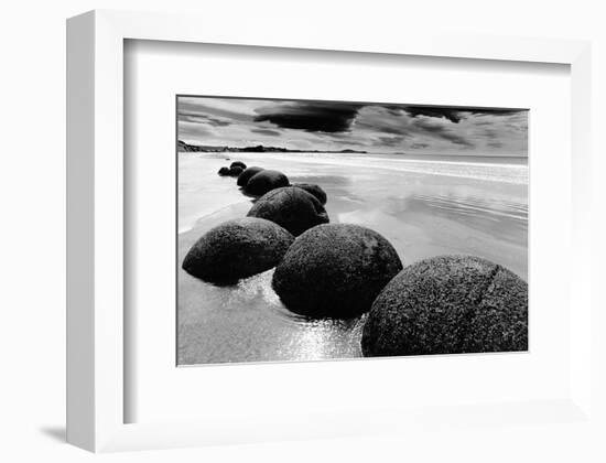 Beach Horizon, New Zealand-null-Framed Art Print