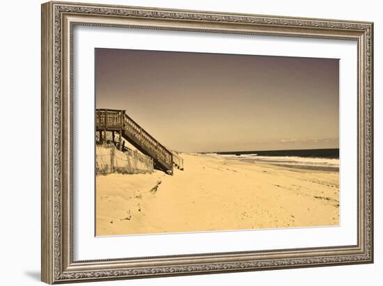 Beach House at Outer Banks-Martina Bleichner-Framed Art Print