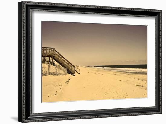 Beach House at Outer Banks-Martina Bleichner-Framed Art Print