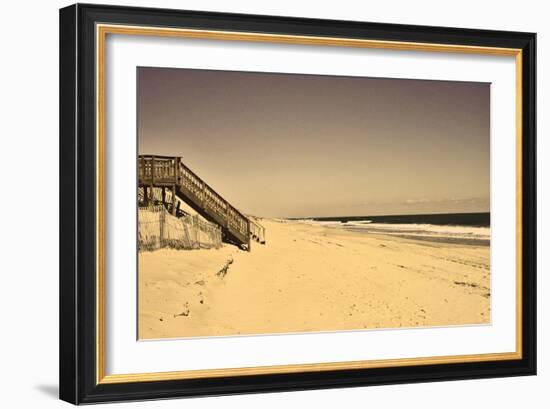 Beach House at Outer Banks-Martina Bleichner-Framed Art Print