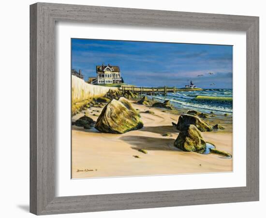 Beach House at Watch Hill-Bruce Dumas-Framed Giclee Print