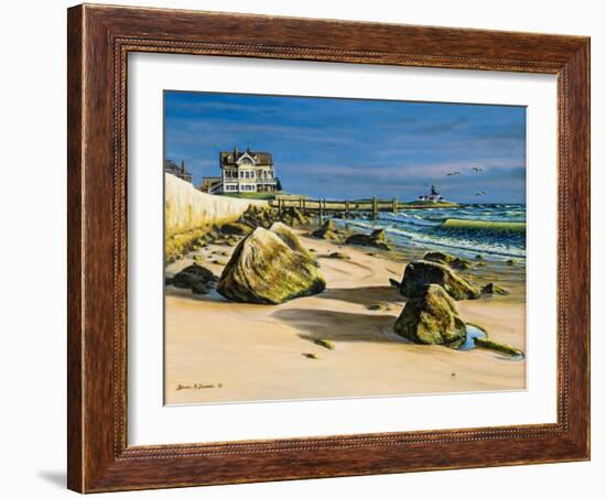 Beach House at Watch Hill-Bruce Dumas-Framed Giclee Print