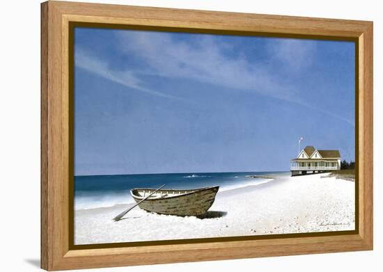 Beach House Dog-Zhen-Huan Lu-Framed Premier Image Canvas