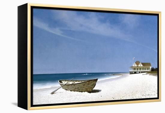 Beach House Dog-Zhen-Huan Lu-Framed Premier Image Canvas