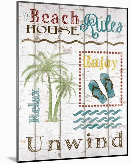 Beach House Rules-Katrina Craven-Mounted Art Print