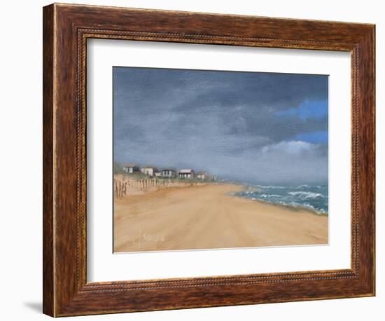 Beach Houses and Surf-Thomas Stotts-Framed Art Print