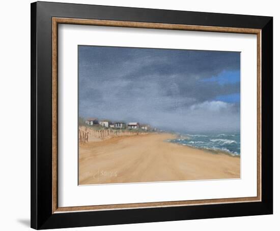 Beach Houses and Surf-Thomas Stotts-Framed Art Print