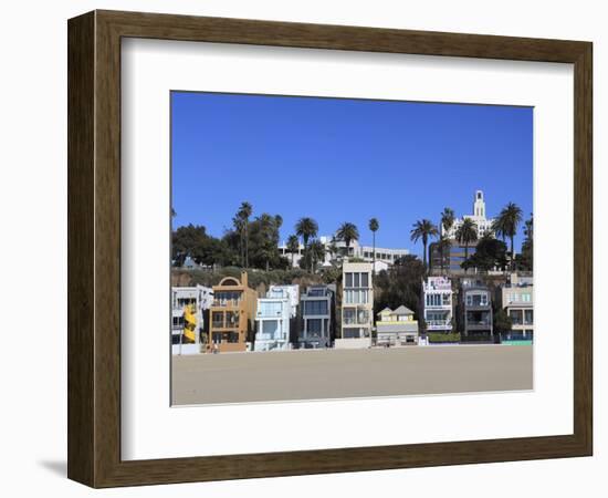 Beach Houses, Santa Monica, Los Angeles, California, United States of America, North America-Wendy Connett-Framed Photographic Print