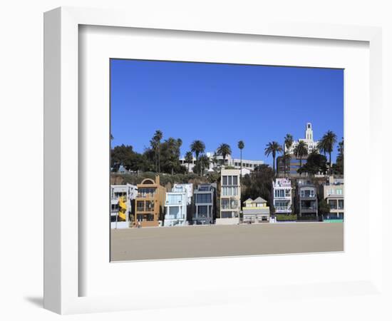 Beach Houses, Santa Monica, Los Angeles, California, United States of America, North America-Wendy Connett-Framed Photographic Print