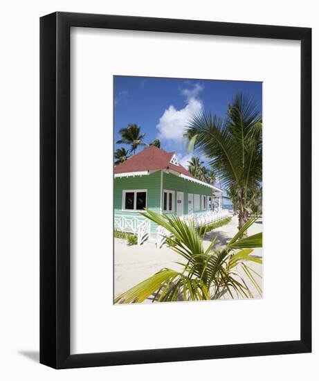 Beach Hut, Bavaro Beach, Punta Cana, Dominican Republic, West Indies, Caribbean, Central America-Frank Fell-Framed Photographic Print