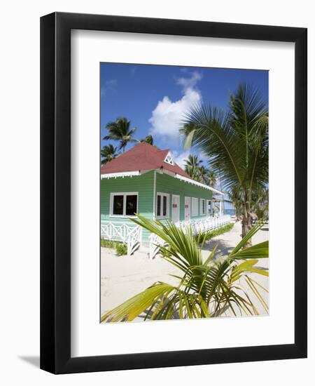 Beach Hut, Bavaro Beach, Punta Cana, Dominican Republic, West Indies, Caribbean, Central America-Frank Fell-Framed Photographic Print