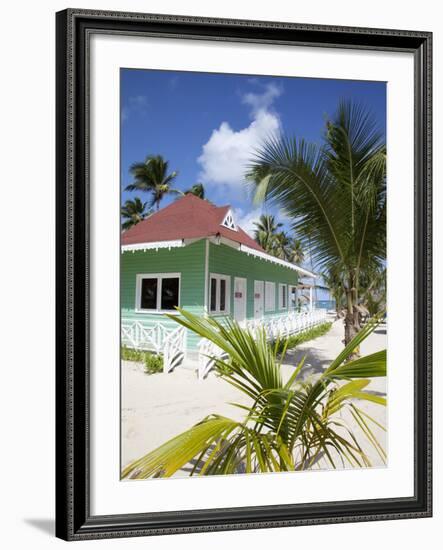 Beach Hut, Bavaro Beach, Punta Cana, Dominican Republic, West Indies, Caribbean, Central America-Frank Fell-Framed Photographic Print