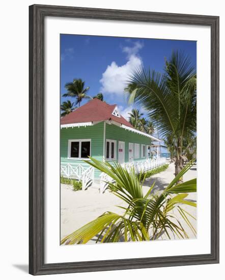 Beach Hut, Bavaro Beach, Punta Cana, Dominican Republic, West Indies, Caribbean, Central America-Frank Fell-Framed Photographic Print