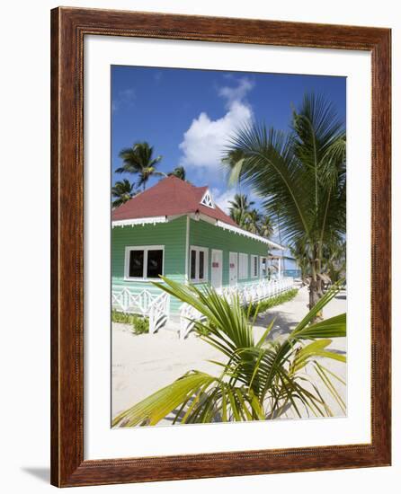 Beach Hut, Bavaro Beach, Punta Cana, Dominican Republic, West Indies, Caribbean, Central America-Frank Fell-Framed Photographic Print