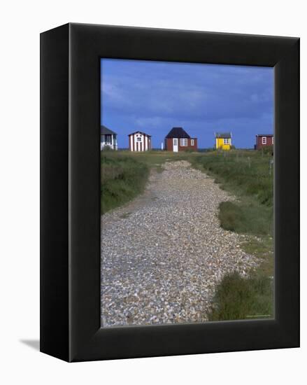 Beach Huts, Aeroskobing, Island of Aero, Denmark, Scandinavia, Europe-Robert Harding-Framed Premier Image Canvas