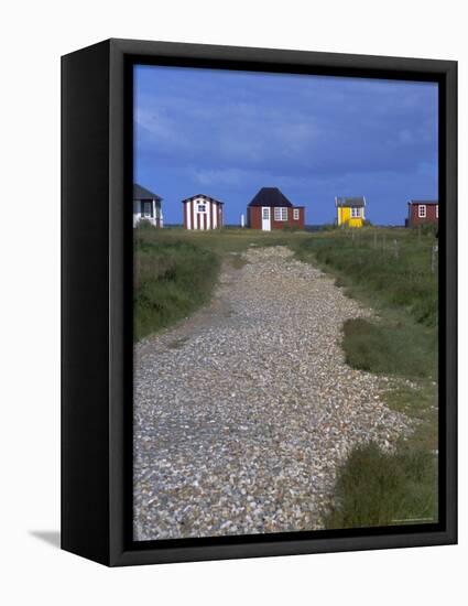 Beach Huts, Aeroskobing, Island of Aero, Denmark, Scandinavia, Europe-Robert Harding-Framed Premier Image Canvas