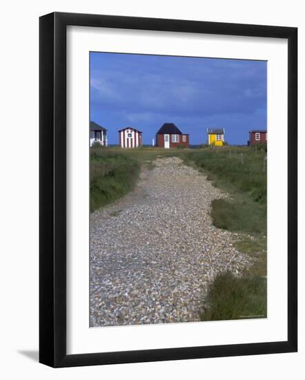 Beach Huts, Aeroskobing, Island of Aero, Denmark, Scandinavia, Europe-Robert Harding-Framed Photographic Print