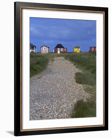 Beach Huts, Aeroskobing, Island of Aero, Denmark, Scandinavia, Europe-Robert Harding-Framed Photographic Print