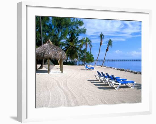 Beach Huts and Chairs, Florida Keys, Florida, USA-Terry Eggers-Framed Photographic Print