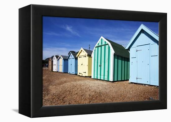 Beach Huts at Felixstowe, Suffolk, England, United Kingdom, Europe-Mark Sunderland-Framed Premier Image Canvas