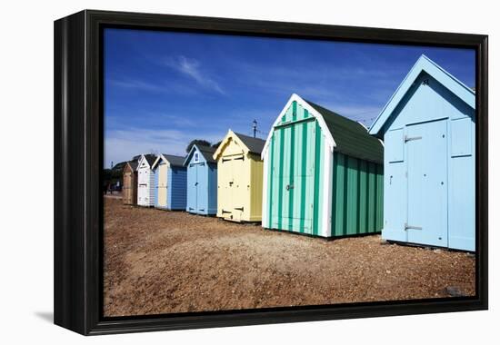 Beach Huts at Felixstowe, Suffolk, England, United Kingdom, Europe-Mark Sunderland-Framed Premier Image Canvas