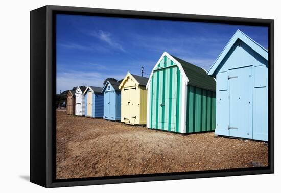 Beach Huts at Felixstowe, Suffolk, England, United Kingdom, Europe-Mark Sunderland-Framed Premier Image Canvas