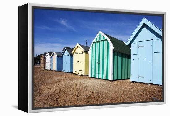 Beach Huts at Felixstowe, Suffolk, England, United Kingdom, Europe-Mark Sunderland-Framed Premier Image Canvas