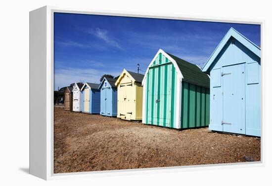 Beach Huts at Felixstowe, Suffolk, England, United Kingdom, Europe-Mark Sunderland-Framed Premier Image Canvas