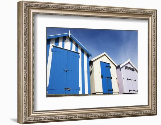 Beach Huts at Felixstowe, Suffolk, England, United Kingdom, Europe-Mark Sunderland-Framed Photographic Print