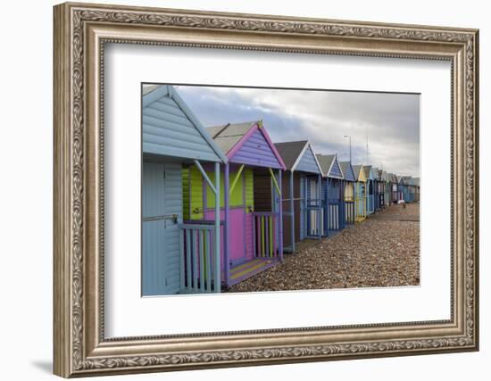 Beach Huts at Herne Bay, Kent, England, United Kingdom, Europe-Charlie Harding-Framed Photographic Print