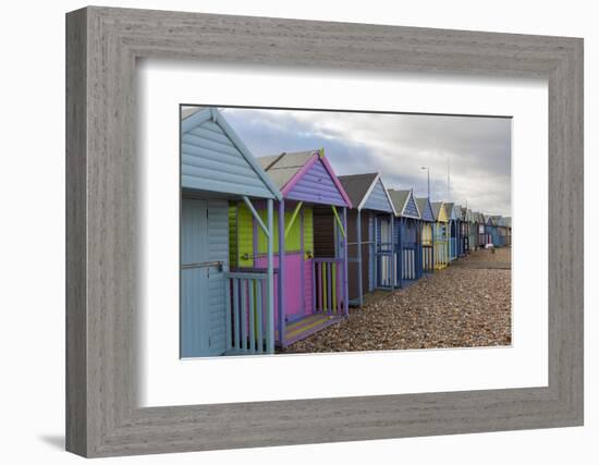 Beach Huts at Herne Bay, Kent, England, United Kingdom, Europe-Charlie Harding-Framed Photographic Print
