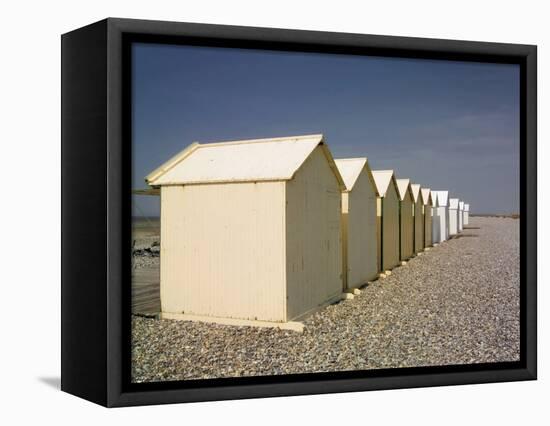 Beach Huts, Cayeux Sur Mer, Picardy, France-David Hughes-Framed Premier Image Canvas