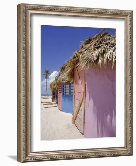 Beach Huts, Dominican Republic, Caribbean, West Indies-Guy Thouvenin-Framed Photographic Print