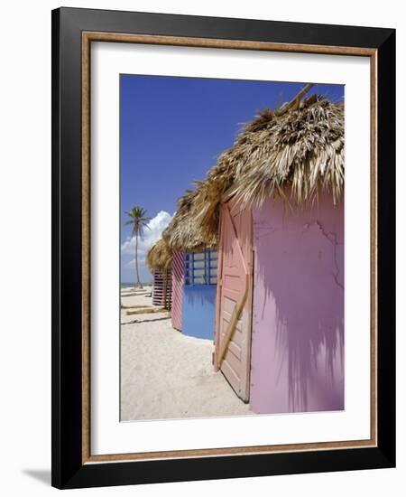 Beach Huts, Dominican Republic, Caribbean, West Indies-Guy Thouvenin-Framed Photographic Print