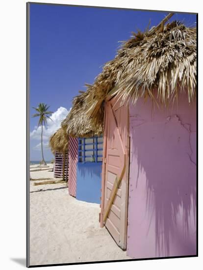 Beach Huts, Dominican Republic, Caribbean, West Indies-Guy Thouvenin-Mounted Photographic Print