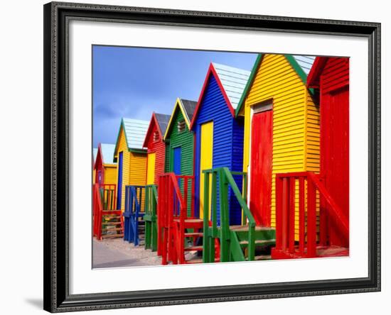 Beach Huts, Fish Hoek, Cape Peninsula, Cape Town, South Africa, Africa-Gavin Hellier-Framed Photographic Print