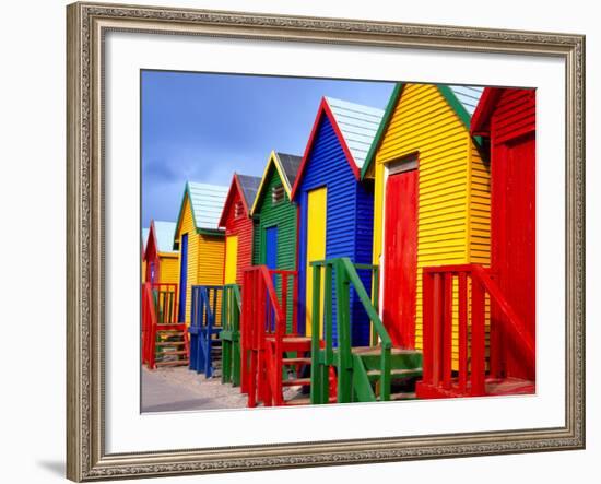 Beach Huts, Fish Hoek, Cape Peninsula, Cape Town, South Africa, Africa-Gavin Hellier-Framed Photographic Print