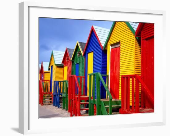 Beach Huts, Fish Hoek, Cape Peninsula, Cape Town, South Africa, Africa-Gavin Hellier-Framed Photographic Print