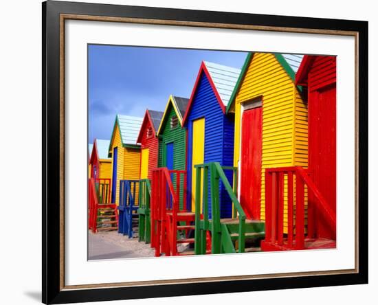 Beach Huts, Fish Hoek, Cape Peninsula, Cape Town, South Africa, Africa-Gavin Hellier-Framed Photographic Print