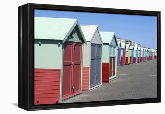 Beach Huts, Hove, Near Brighton, Sussex, England-Natalie Tepper-Framed Stretched Canvas