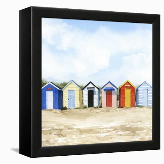 Beach Huts I-Grace Popp-Framed Stretched Canvas