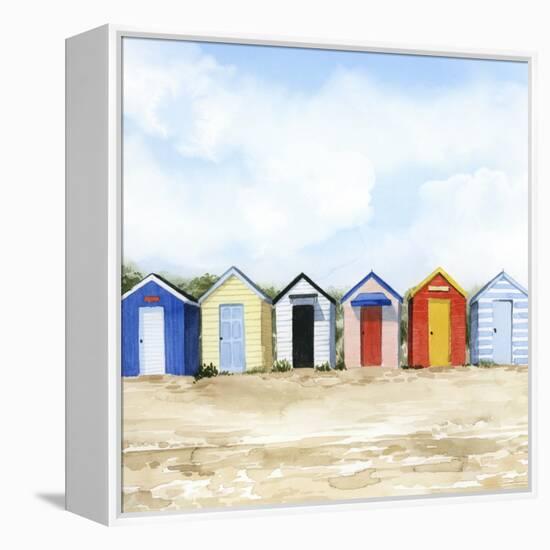 Beach Huts I-Grace Popp-Framed Stretched Canvas