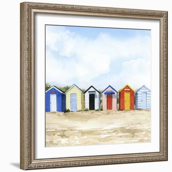 Beach Huts I-Grace Popp-Framed Premium Giclee Print