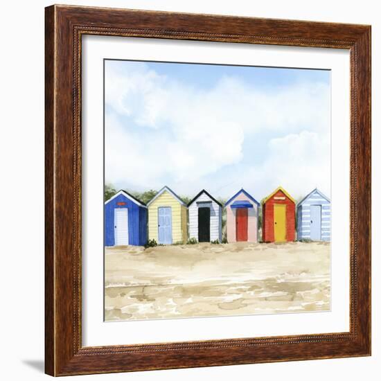 Beach Huts I-Grace Popp-Framed Premium Giclee Print