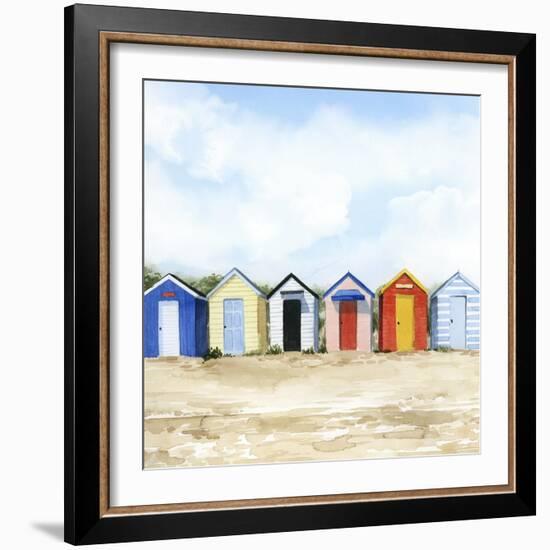 Beach Huts I-Grace Popp-Framed Premium Giclee Print